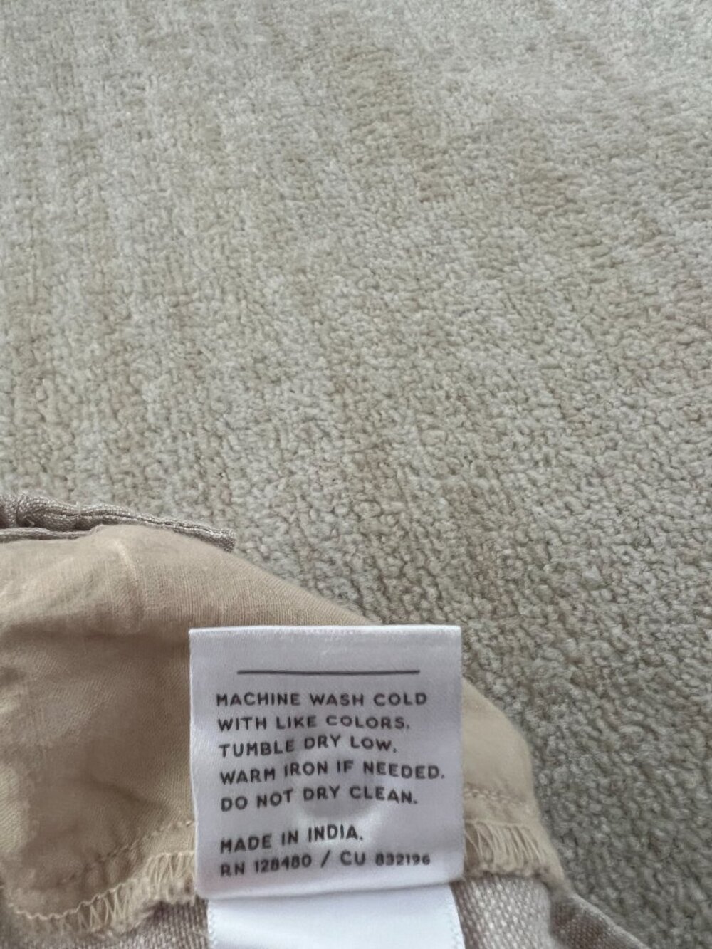 PACT 100% Organic Linen Wide Leg Pants Beige Tan High Rise Casual Trouser S - Picture 12 of 12
